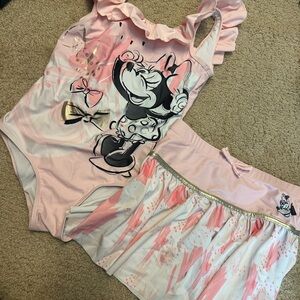 Disney Minnie swimsuit and matching skirt